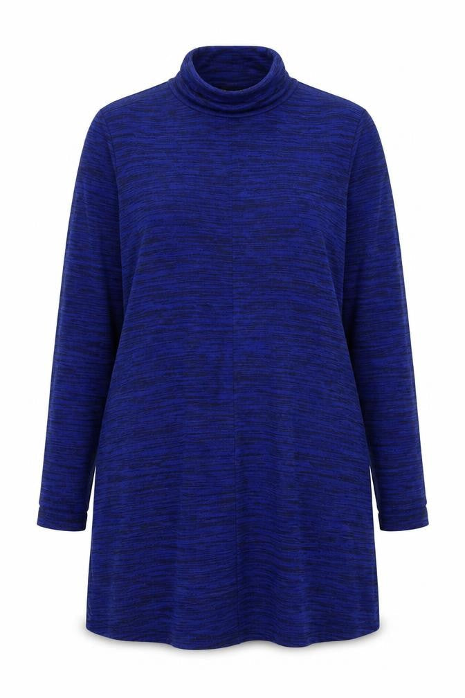 Marks & Spencer Women’s Blue Roll Neck Long Sleeve Knit Shift Dress Size 18