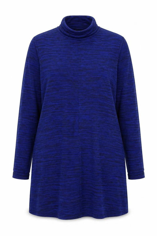Marks and Spencer Women’s Blue Roll Neck Long Sleeve Knit Shift Dress Size 18