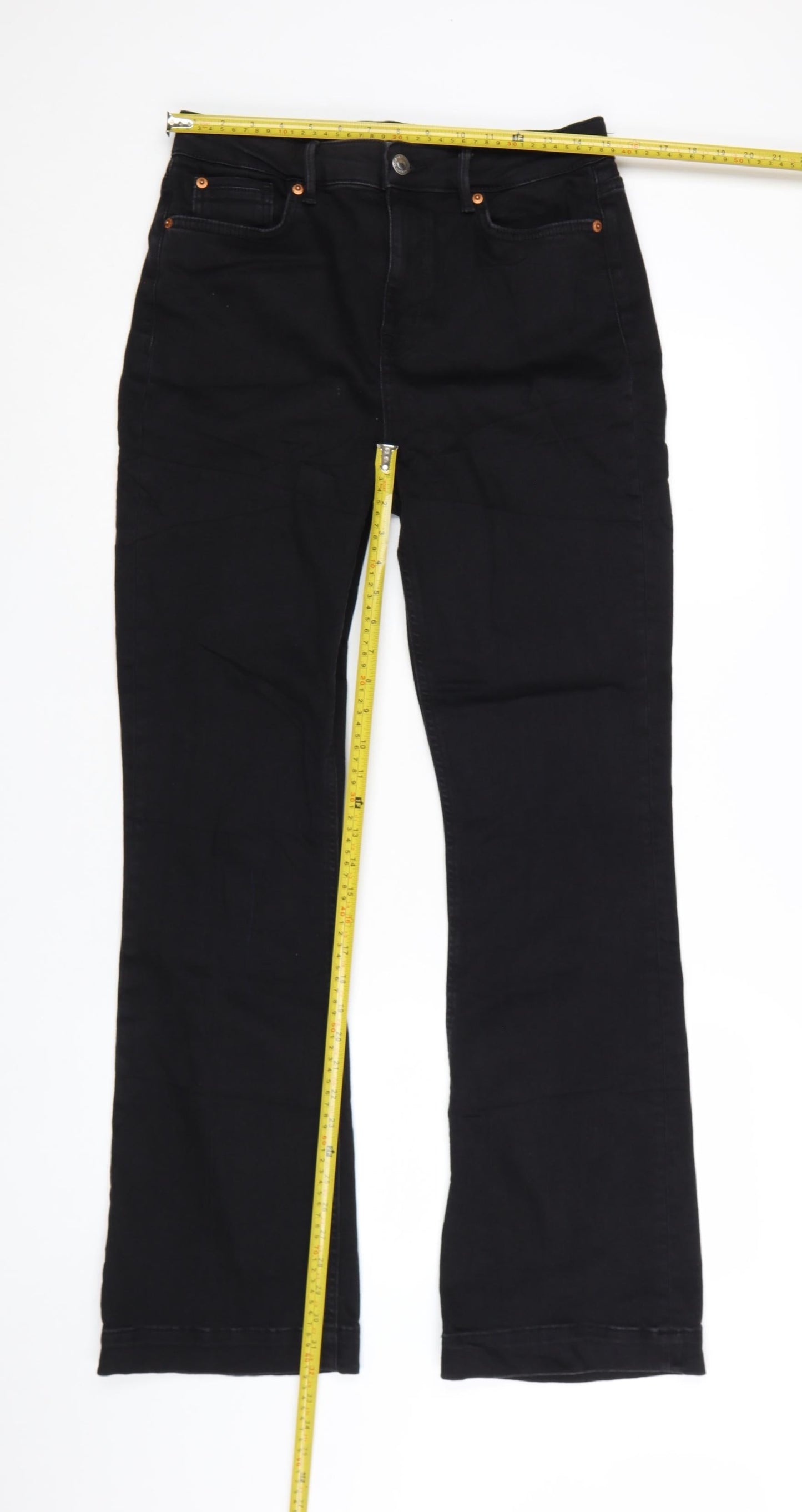 Marks and Spencer Women’s Black Bootcut Stretch Jeans Size 12 Long