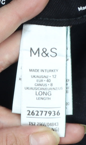 Marks and Spencer Women’s Black Bootcut Stretch Jeans Size 12 Long