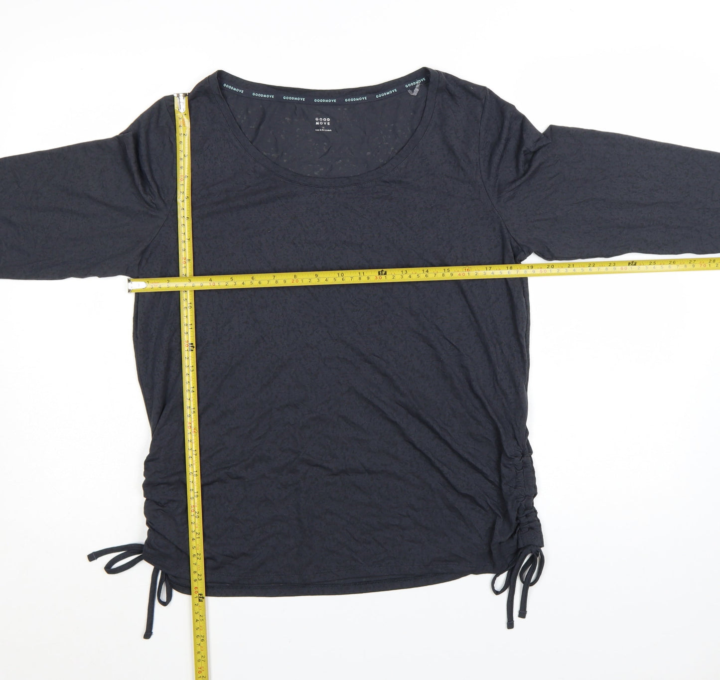 Marks and Spencer Women’s Black Long Sleeve Scoop Neck T-Shirt Size 16