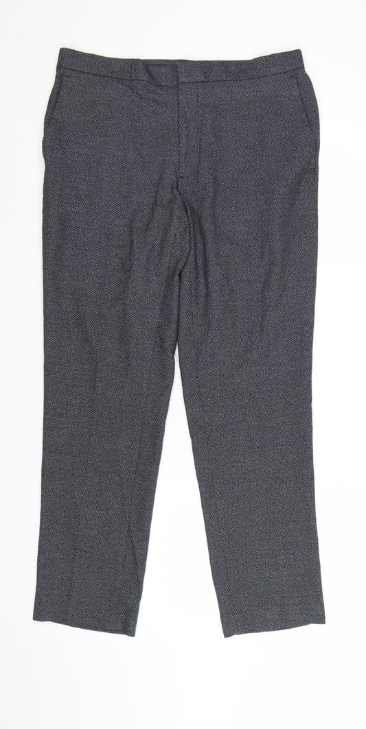 Marks and Spencer Autograph Men's Navy Slim Fit Trousers 34S