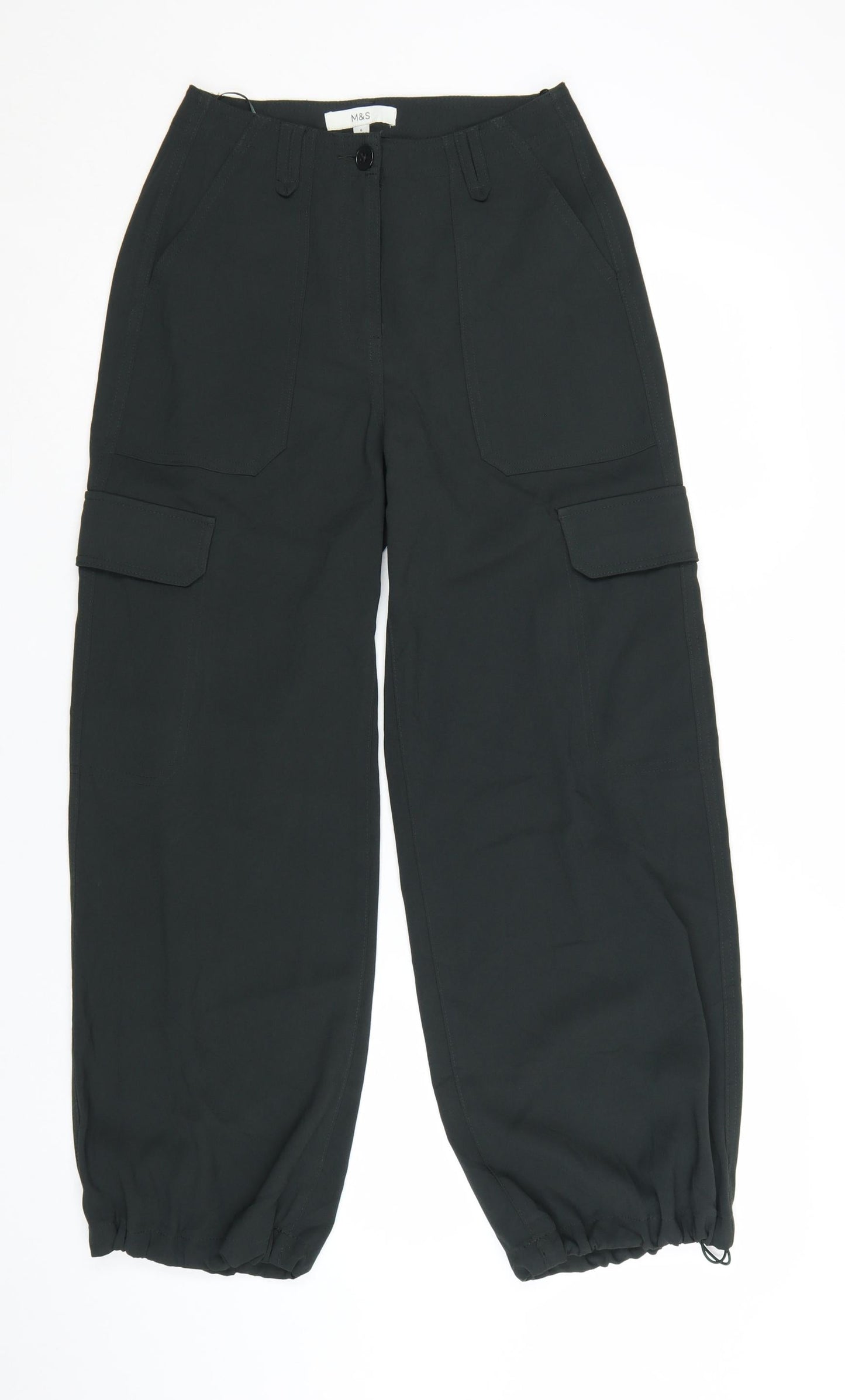 Marks and Spencer Women’s Black Cargo Trousers Size 6 Petite