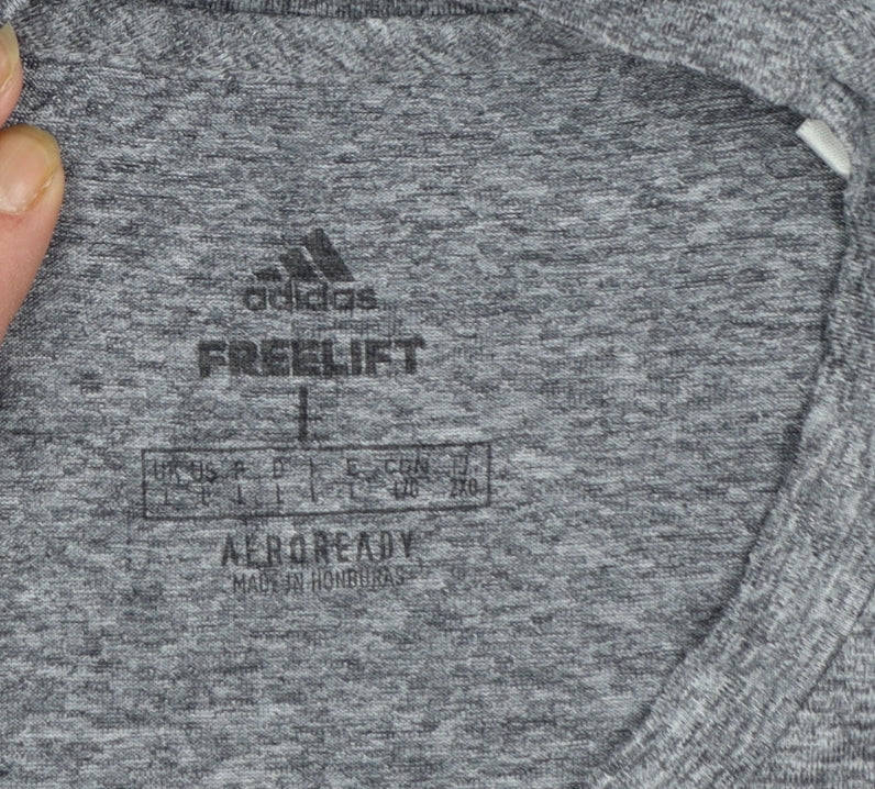 Adidas Men's Grey Freelift AEROREADY T-Shirt Size L