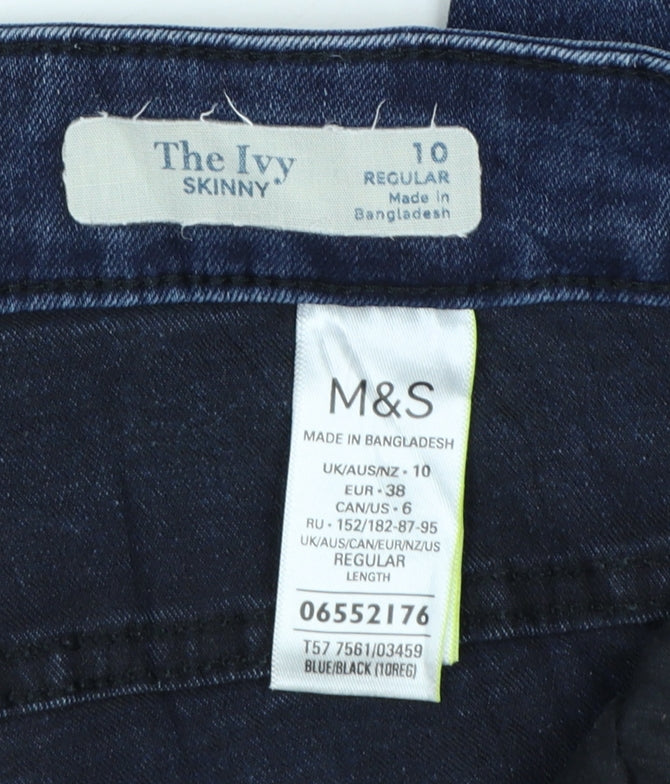 Marks and Spencer Women’s Blue Skinny Jeans Size 10 Regular Fit