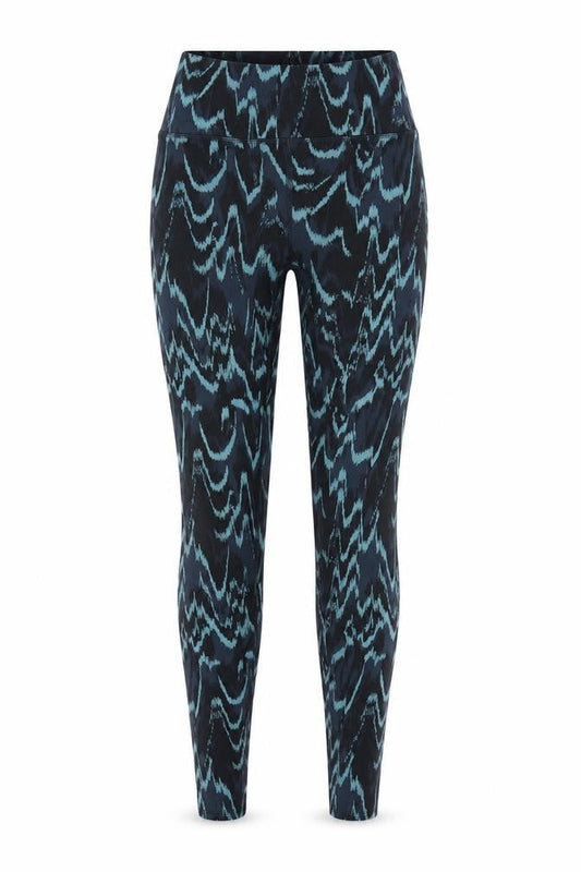 Marks & Spencer Women Blue Geometric Print Goodmove Leggings Size 6