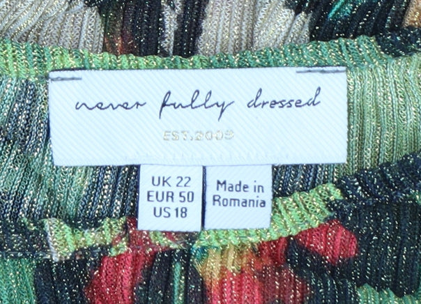 Never Fully Dressed Women's Multicoloured Paisley Midi Dress Size 22