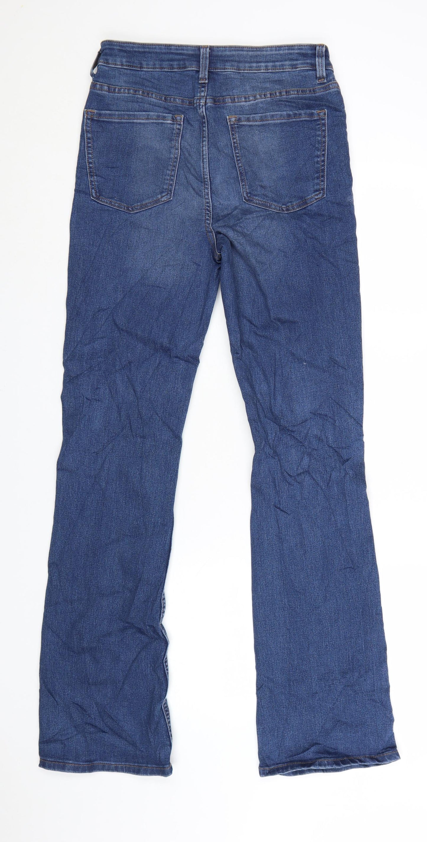 Marks and Spencer Womens Blue Bootcut Denim Jeans Size 10 Long