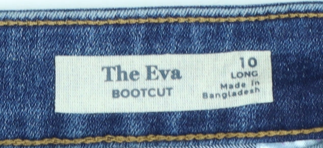 Marks and Spencer Womens Blue Bootcut Denim Jeans Size 10 Long