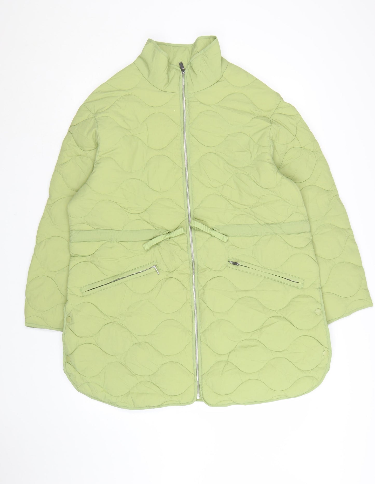 Marks and Spencer Women’s Green Quilted Mid-Length Coat Size 16