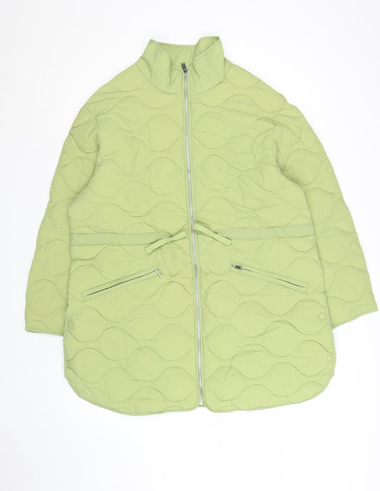 Marks and Spencer Women’s Green Quilted Mid-Length Coat Size 16