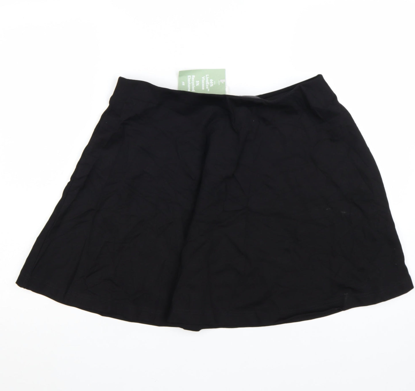 H&M Women’s Black A-Line Short Skirt L Viscose Blend