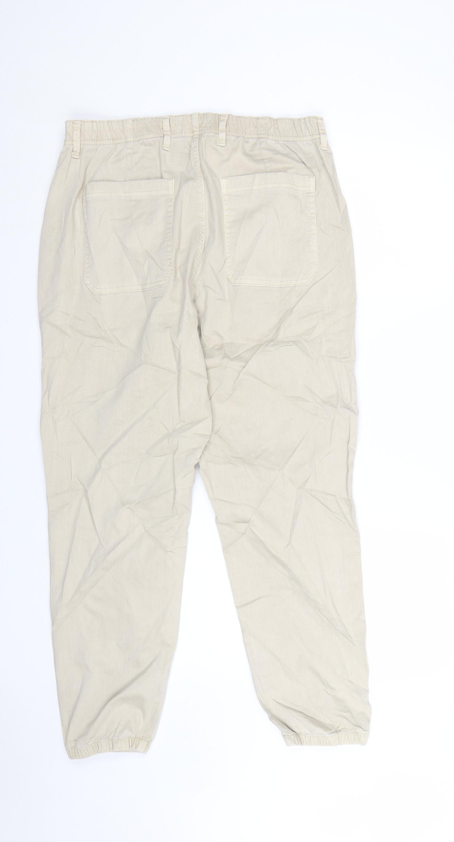 Marks and Spencer Womens Beige Size 16 Jogger Trousers