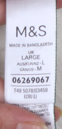 Marks and Spencer Women Beige L Basic Cotton Jacket
