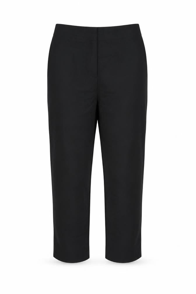 Marks & Spencer Women’s Black Size 8 Regular Cotton Blend Trousers