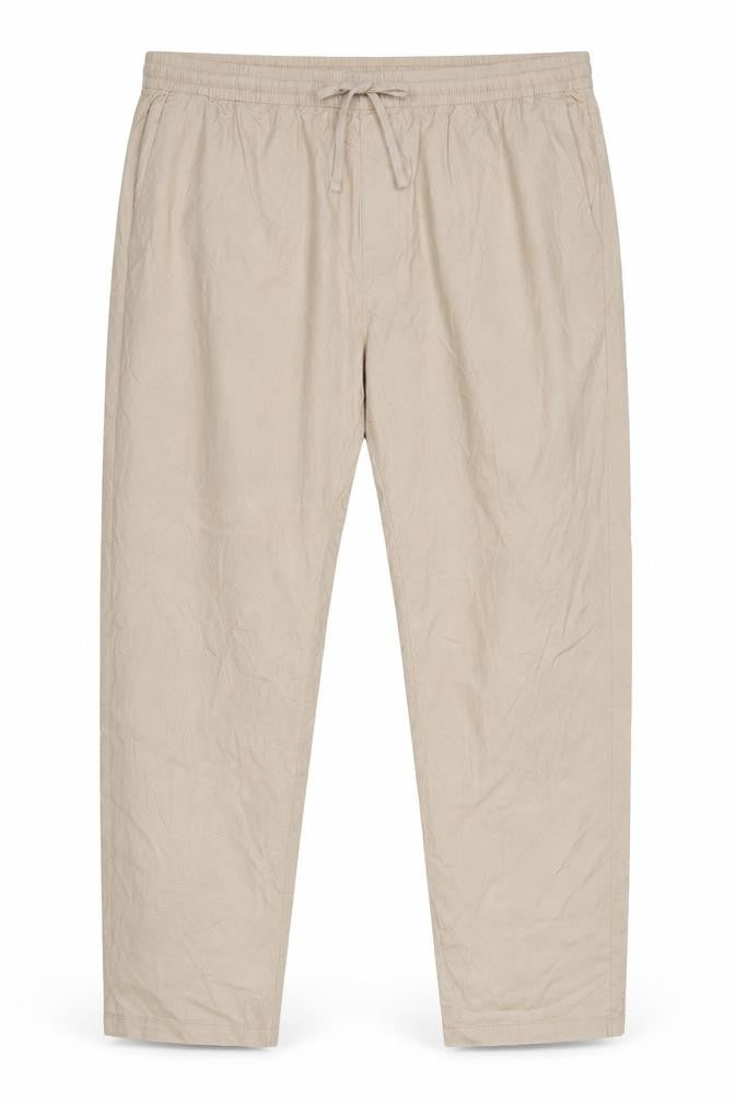 Marks and Spencer Men's Beige Linen Blend Chino Trousers 2XL Regular Fit