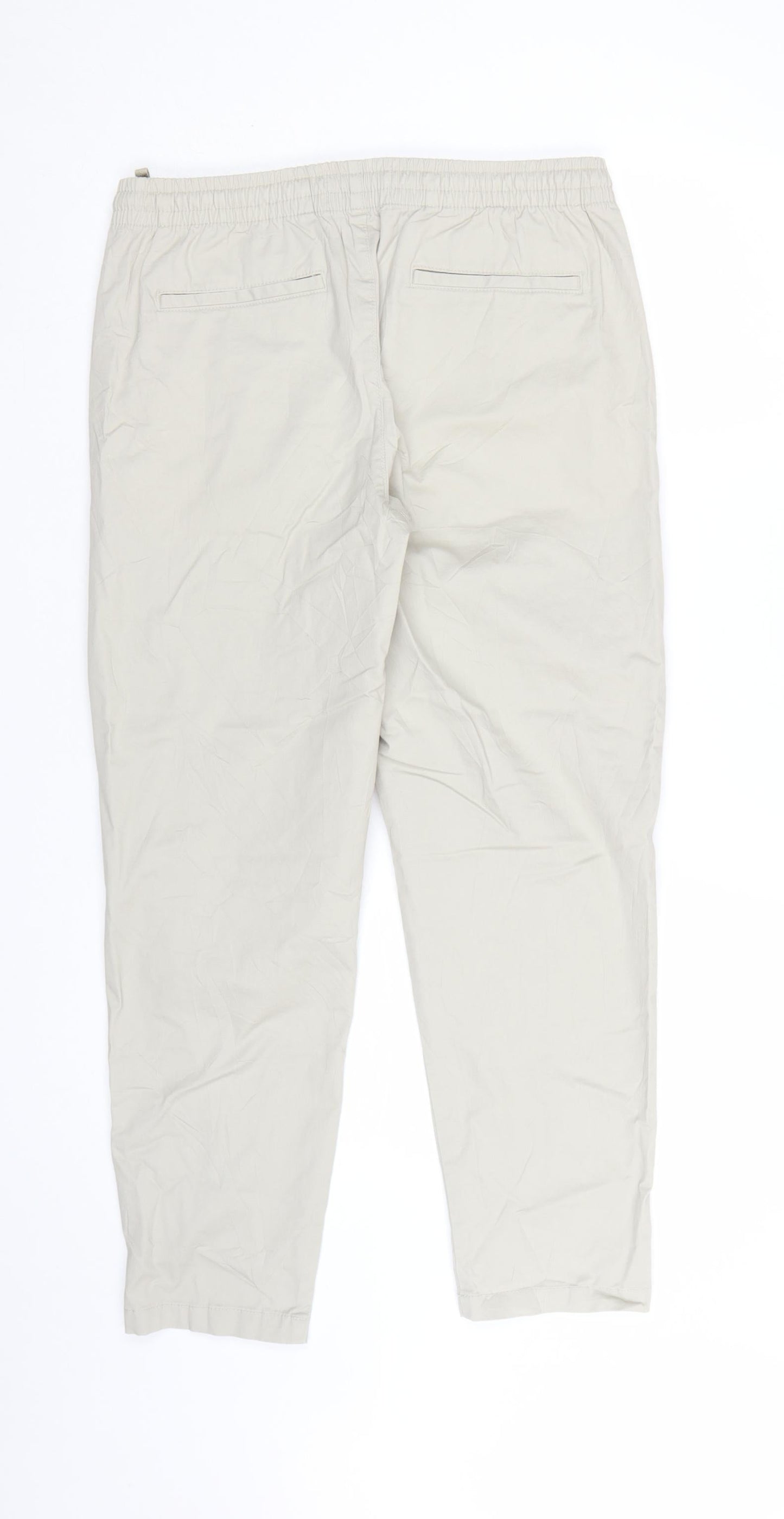Marks and Spencer Men's Beige Chino Trousers M Regular Fit