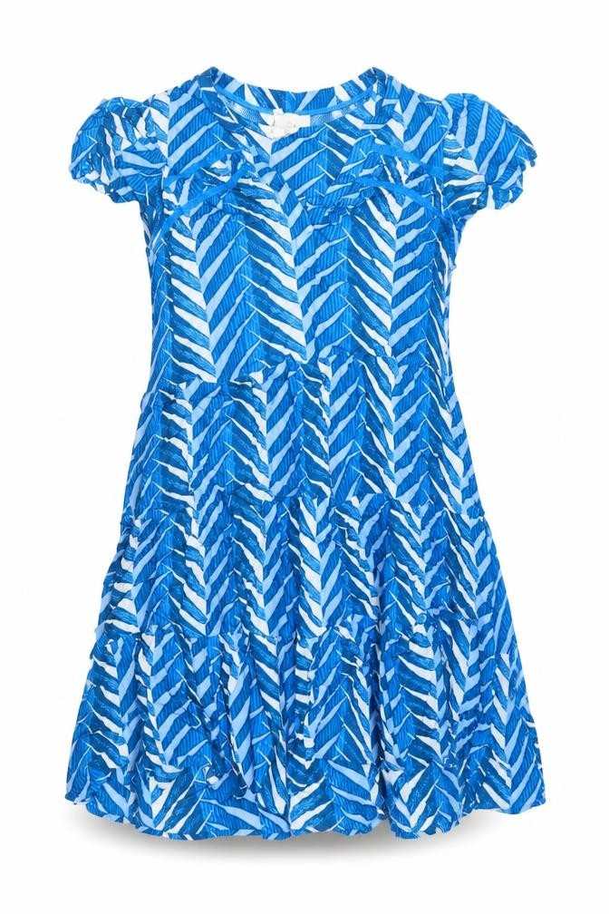 Marks & Spencer Per Una Women's Blue Geometric A-Line Dress Size 10