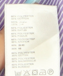 Thomas Nash Men's Purple Striped Easy Care Dress Shirt 15.5in Regular Fit