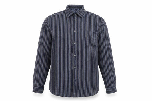 RJR.John Rocha Men's Blue Striped Long Sleeve Regular Fit Dress Shirt M