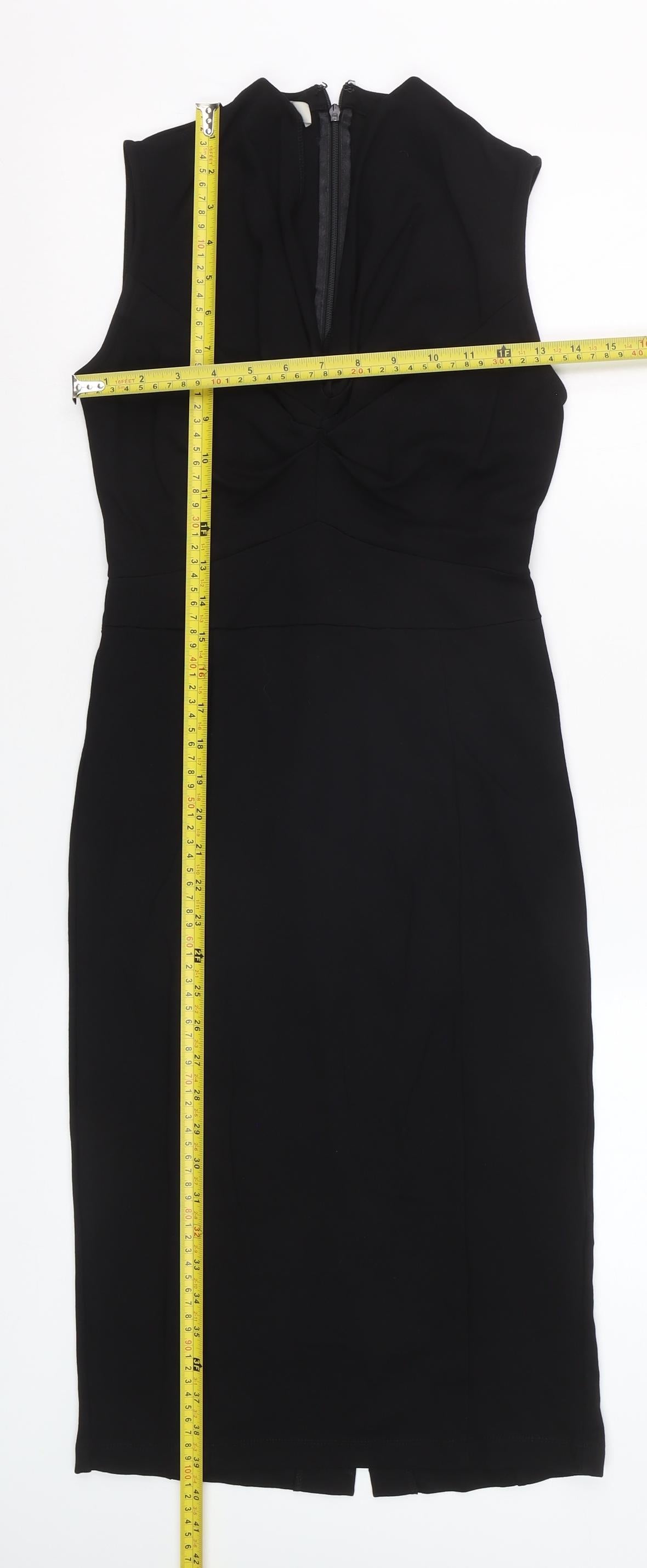 Hobbs Women’s Black Size 8 Sleeveless Sheath Knee Length Dress
