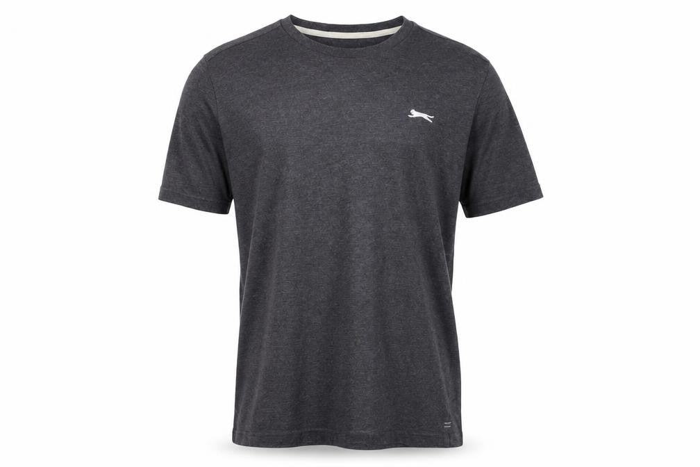 Slazenger Men's Grey Crew Neck Short Sleeve Cotton Blend T-Shirt M