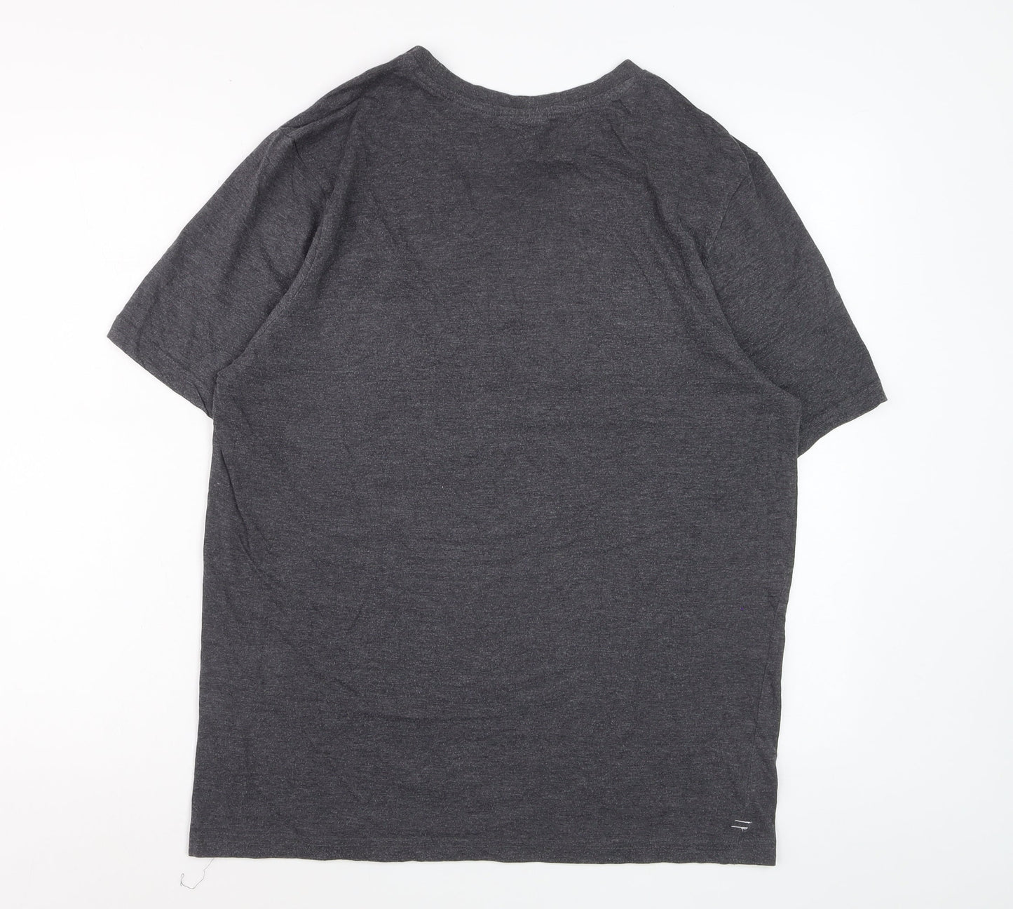 Slazenger Men's Grey Crew Neck Short Sleeve Cotton Blend T-Shirt M
