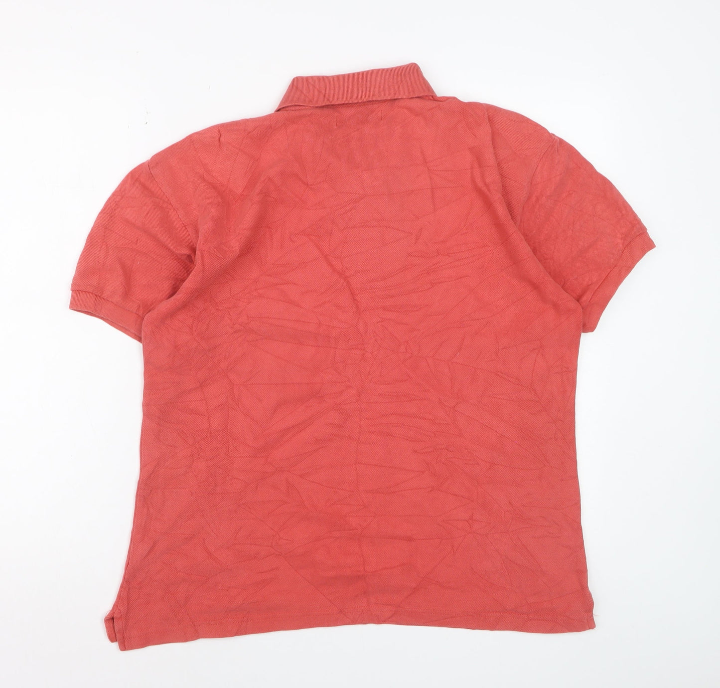 Lee Cooper Men's Red Cotton Polo Shirt Size M Short Sleeve