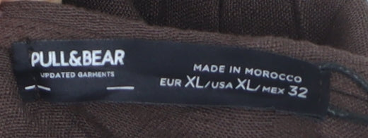 Pull&Bear Women Brown XL Halter Slip Dress Lightweight Summer Wear