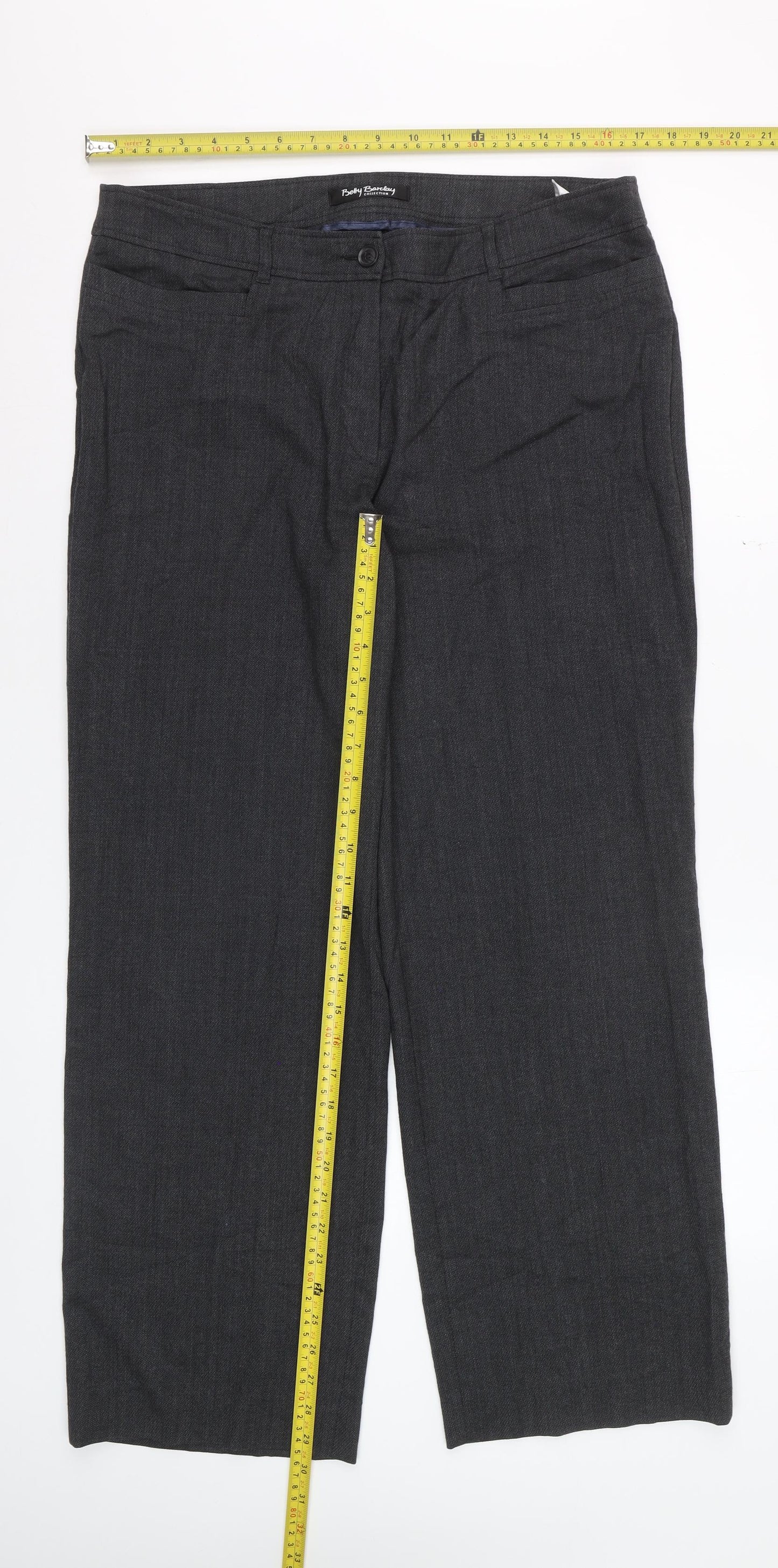Betty Barclay Women’s Grey Wool Blend Dress Pants Size 14 Regular