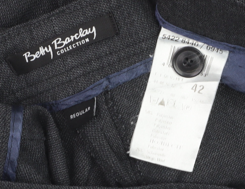 Betty Barclay Women’s Grey Wool Blend Dress Pants Size 14 Regular