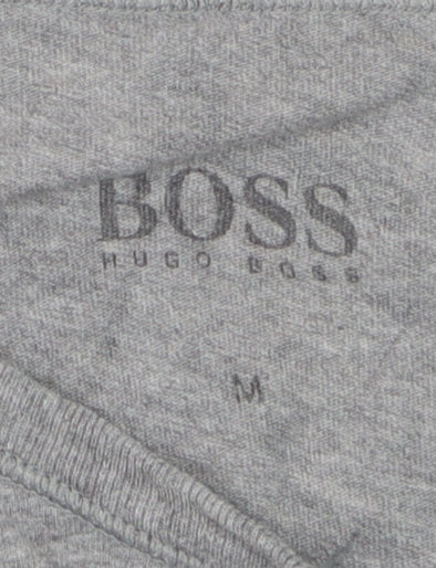 Hugo Boss Men's Grey Crew Neck Cotton T-Shirt Size M