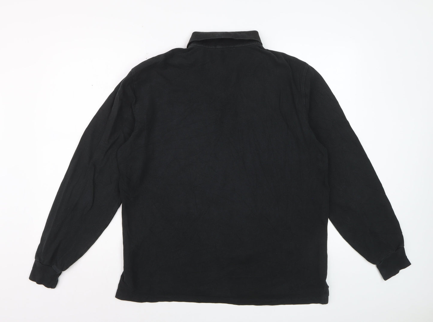 Ralph Lauren Men's Black Long Sleeve Slim Fit Cotton Polo Shirt L