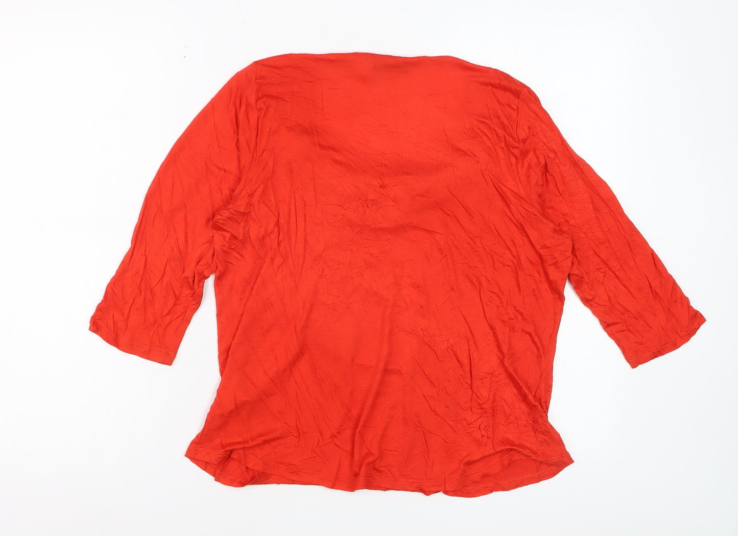 Marks and Spencer Women’s Red Cowl Neck 3/4 Sleeve Viscose Blouse Size 18