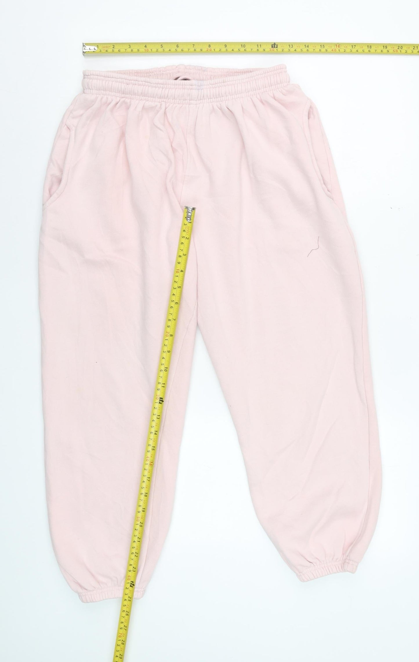 Rising Womens Pink M/L Jogger Sweatpants Cotton Blend