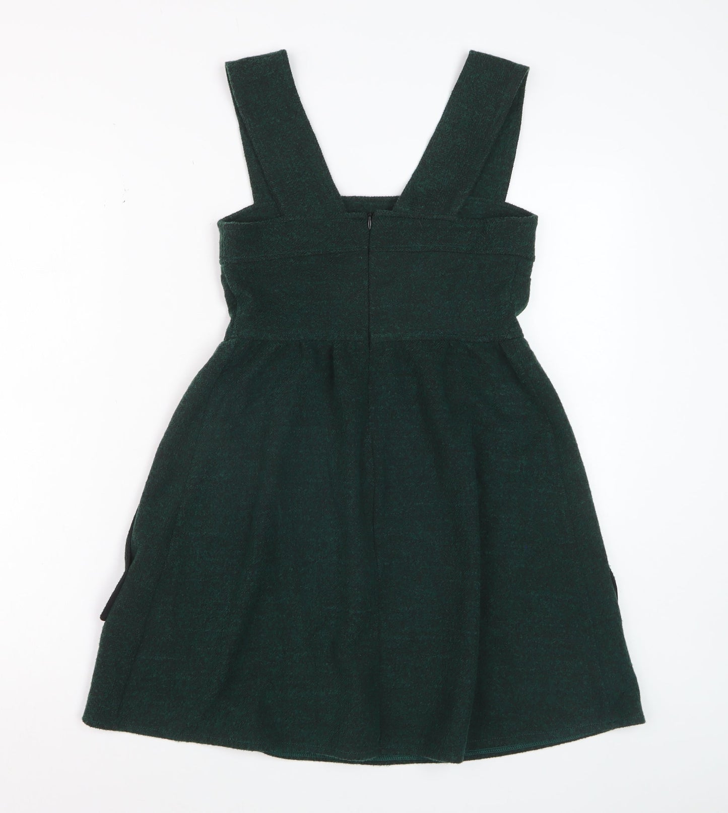Topshop Women Green UK 6 Pinafore Dress with Pockets