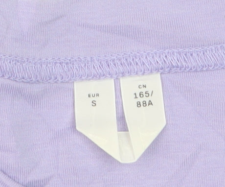 Arket Women's Purple Cotton Blend Basic Short Sleeve T-Shirt Size S