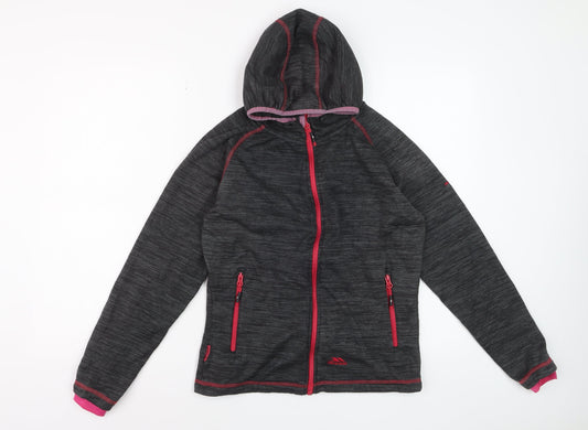 Trespass Women Grey Hooded Full Zip Outdoor Jacket UK 10