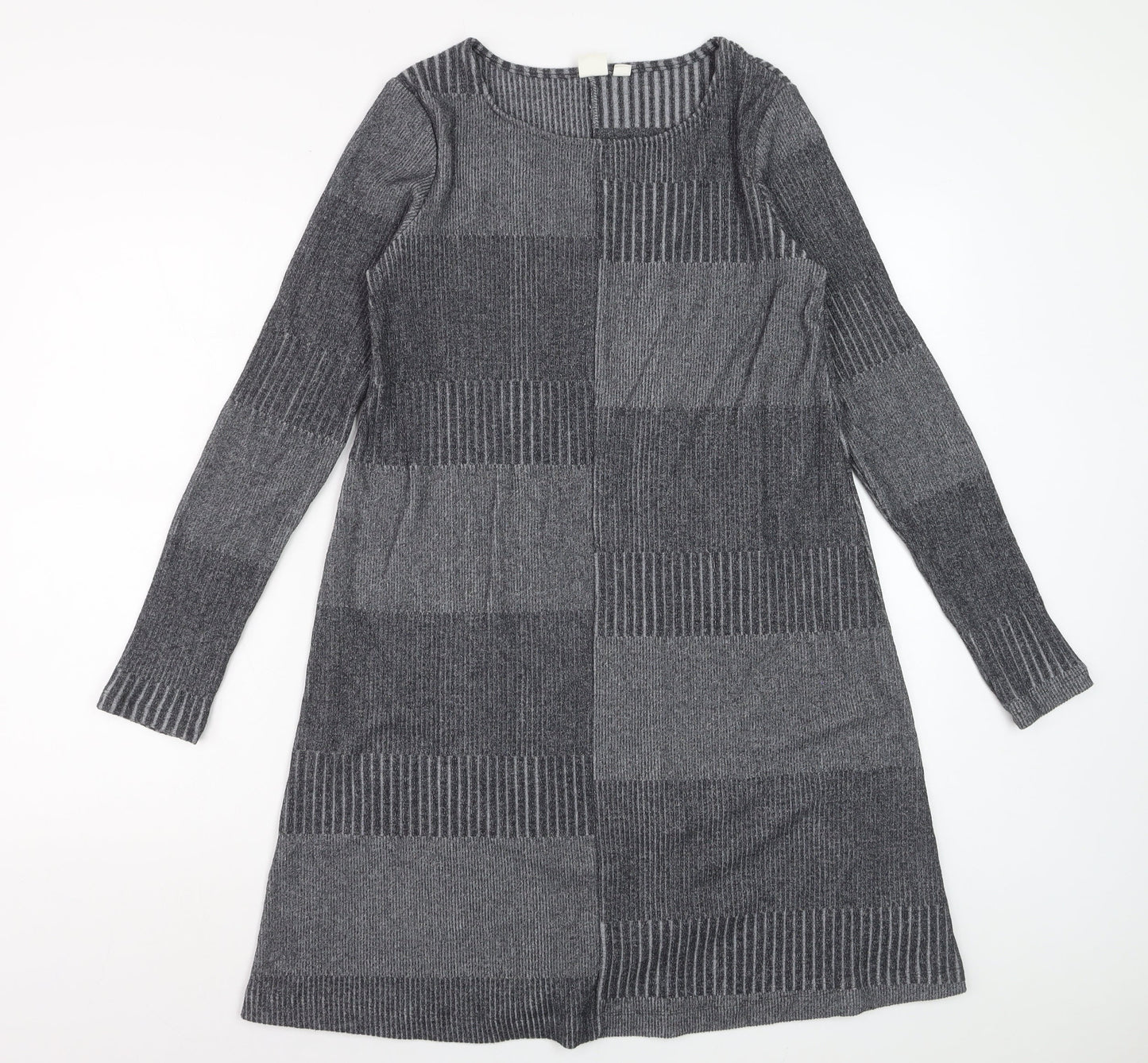 GAP Women’s Grey Knit Shift Dress XS Long Sleeve Casual