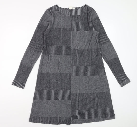 GAP Women’s Grey Knit Shift Dress XS Long Sleeve Casual