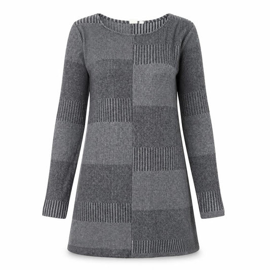 GAP Women’s Grey Knit Shift Dress XS Long Sleeve Casual