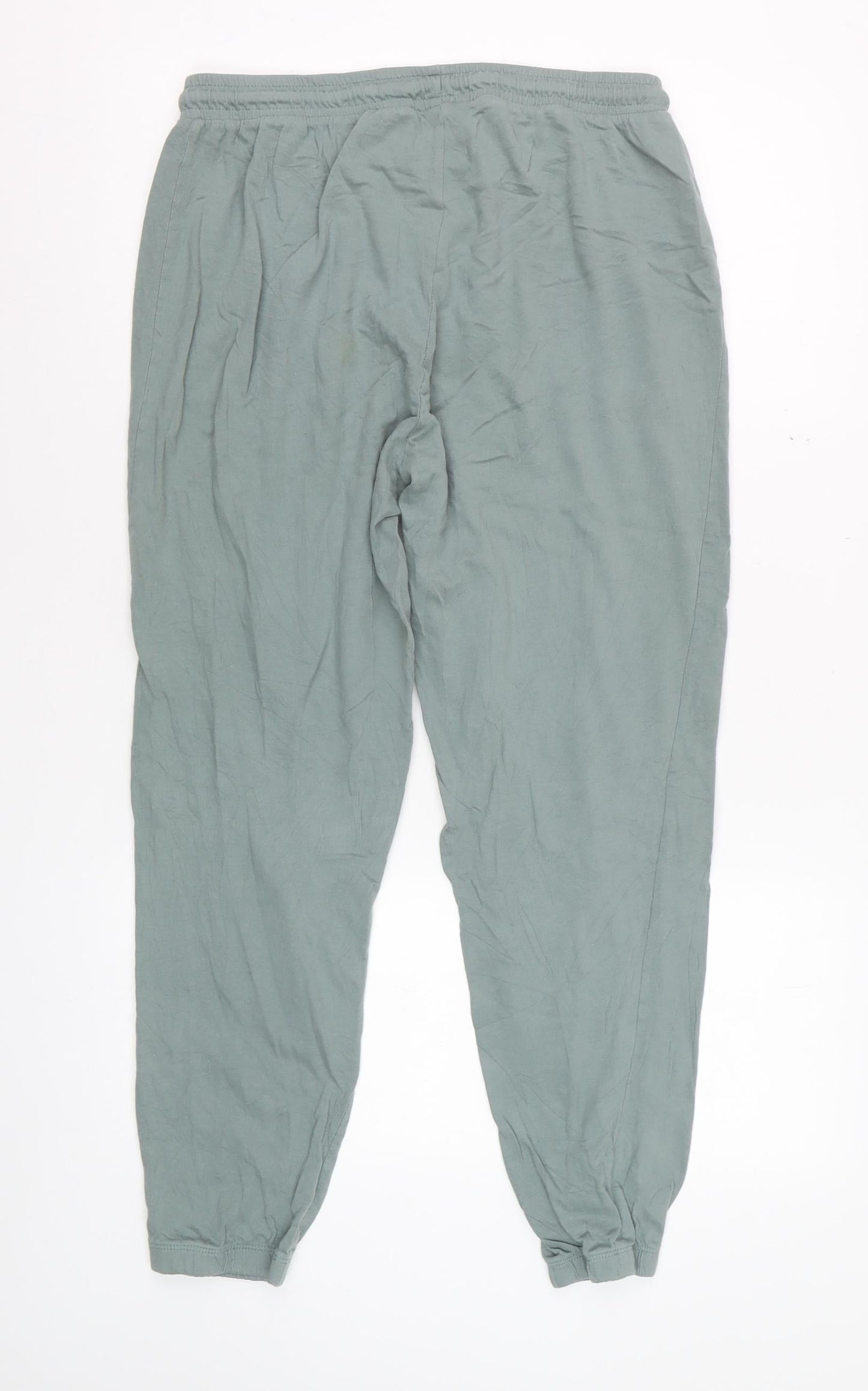 H&M Womens Green Cotton Jogger Trousers Size M