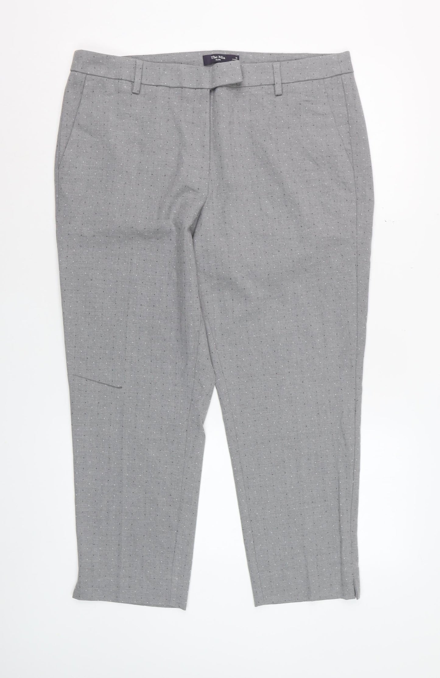 Marks and Spencer Women’s Grey Slim Cropped Trousers Size 16