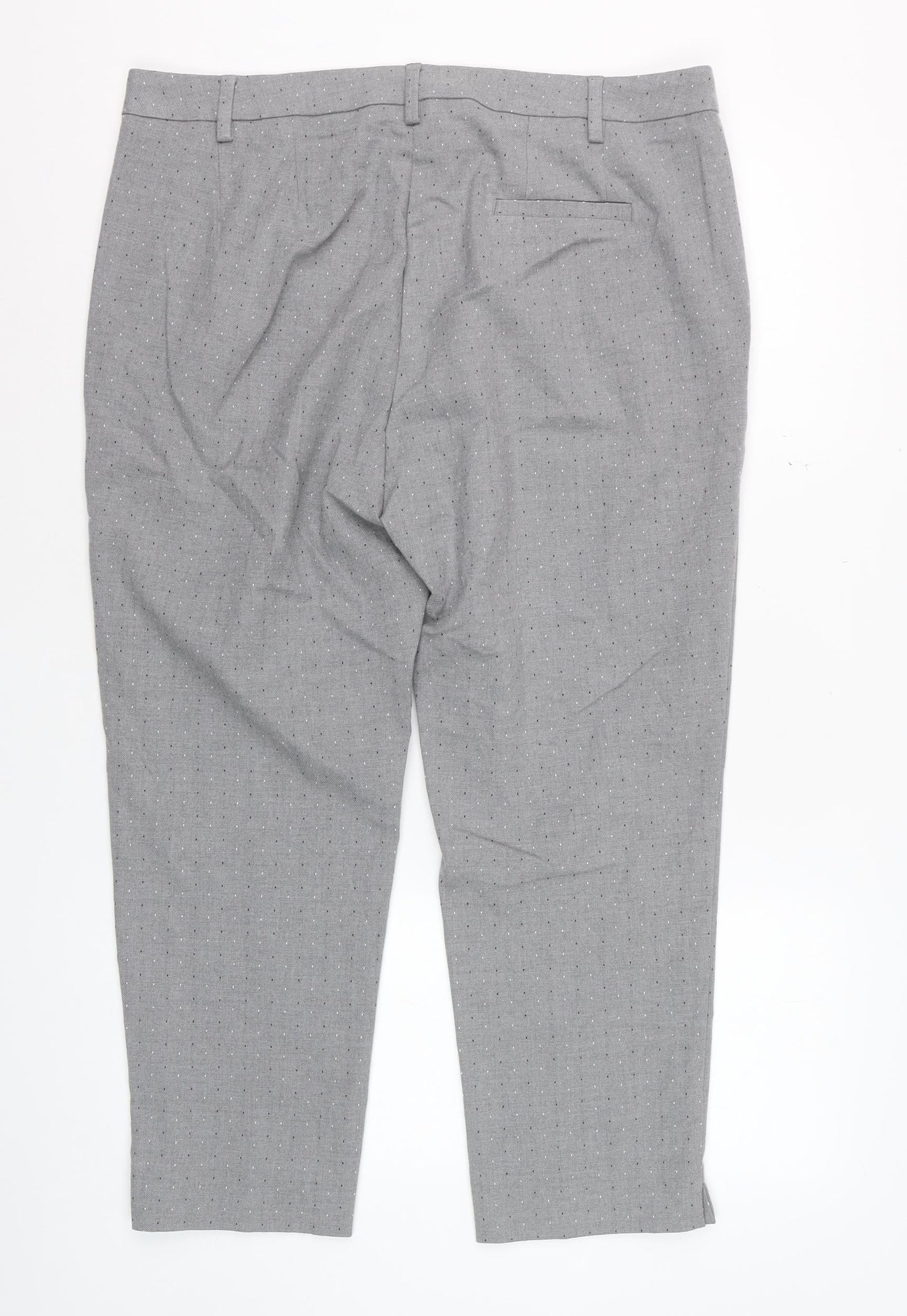 Marks and Spencer Women’s Grey Slim Cropped Trousers Size 16