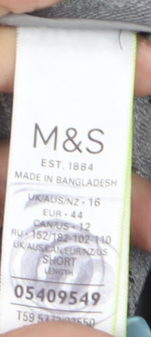 Marks and Spencer Women’s Grey Slim Cropped Trousers Size 16