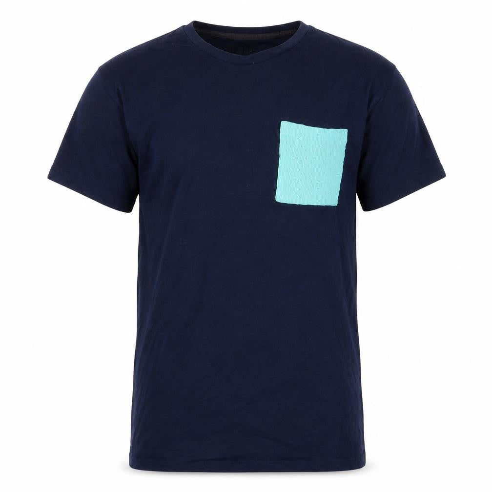 Nordam Men’s Blue Cotton Colourblock Pocket T-Shirt Size L