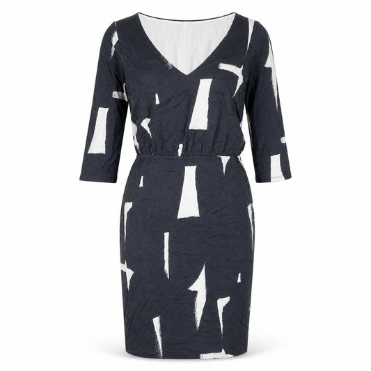 Phase Eight Women's Black and Ivory Viscose Stretch Pencil Dress Size 10
