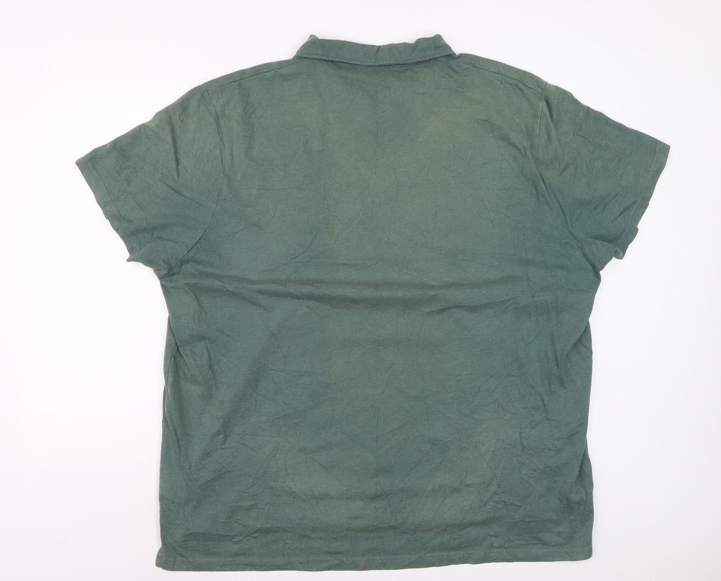 Weird Fish Mens Green 3XL Cotton Blend Short Sleeve Polo Shirt