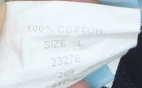SC&CO Men Blue Cotton Crew Neck Short Sleeve T-Shirt Size L