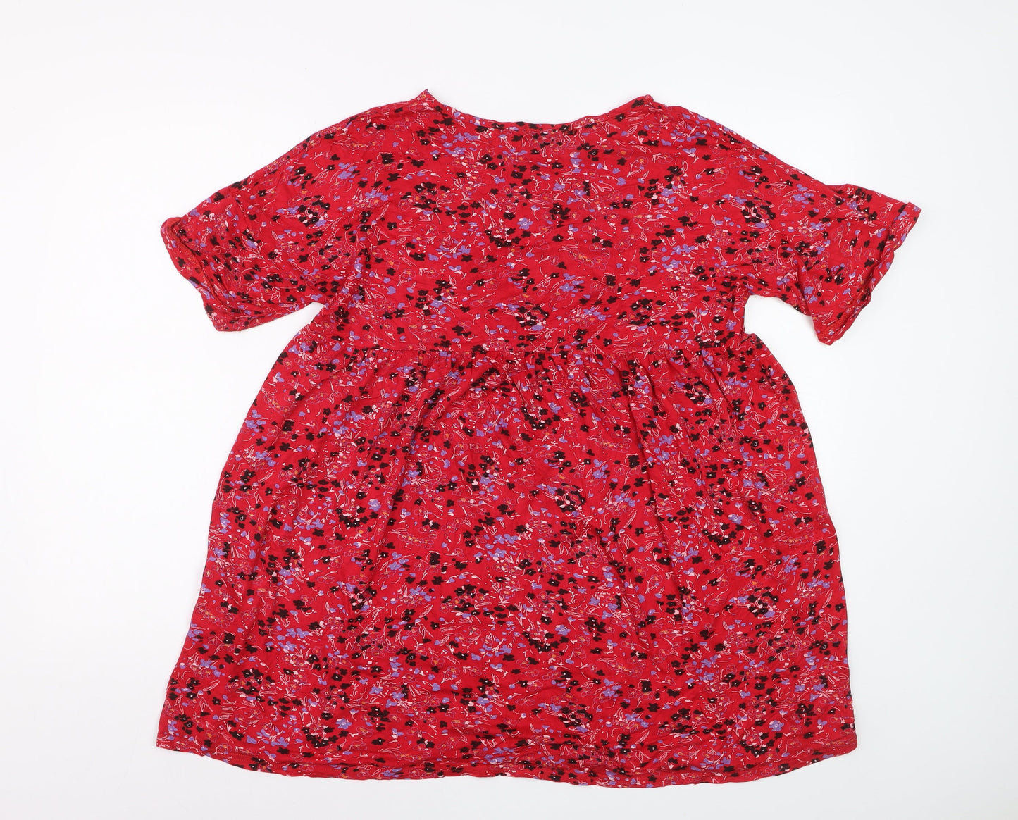 Wednesday's Girl Women's Red Floral Skater Dress Size S